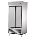 True TSD-33-HC - Refrigerator, (2) stainless steel sliding doors, stainless steel front